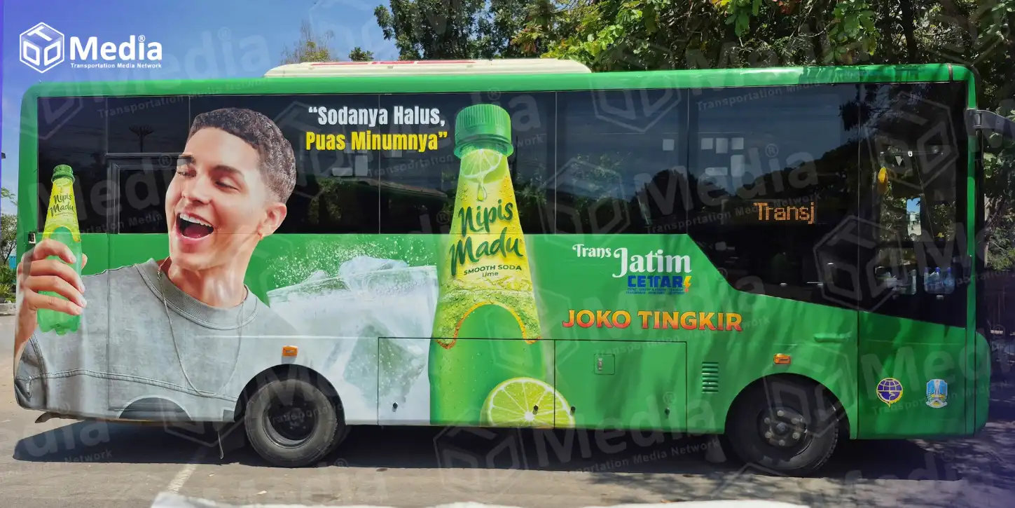 Branding bus full body Nipis Madu di Trans Jatim koridor Joko Tingkir